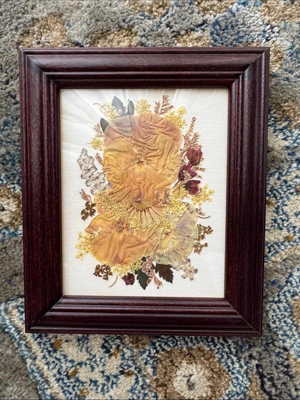 Vintage “D. & H. Originals” Dried Pressed Flower Artwork